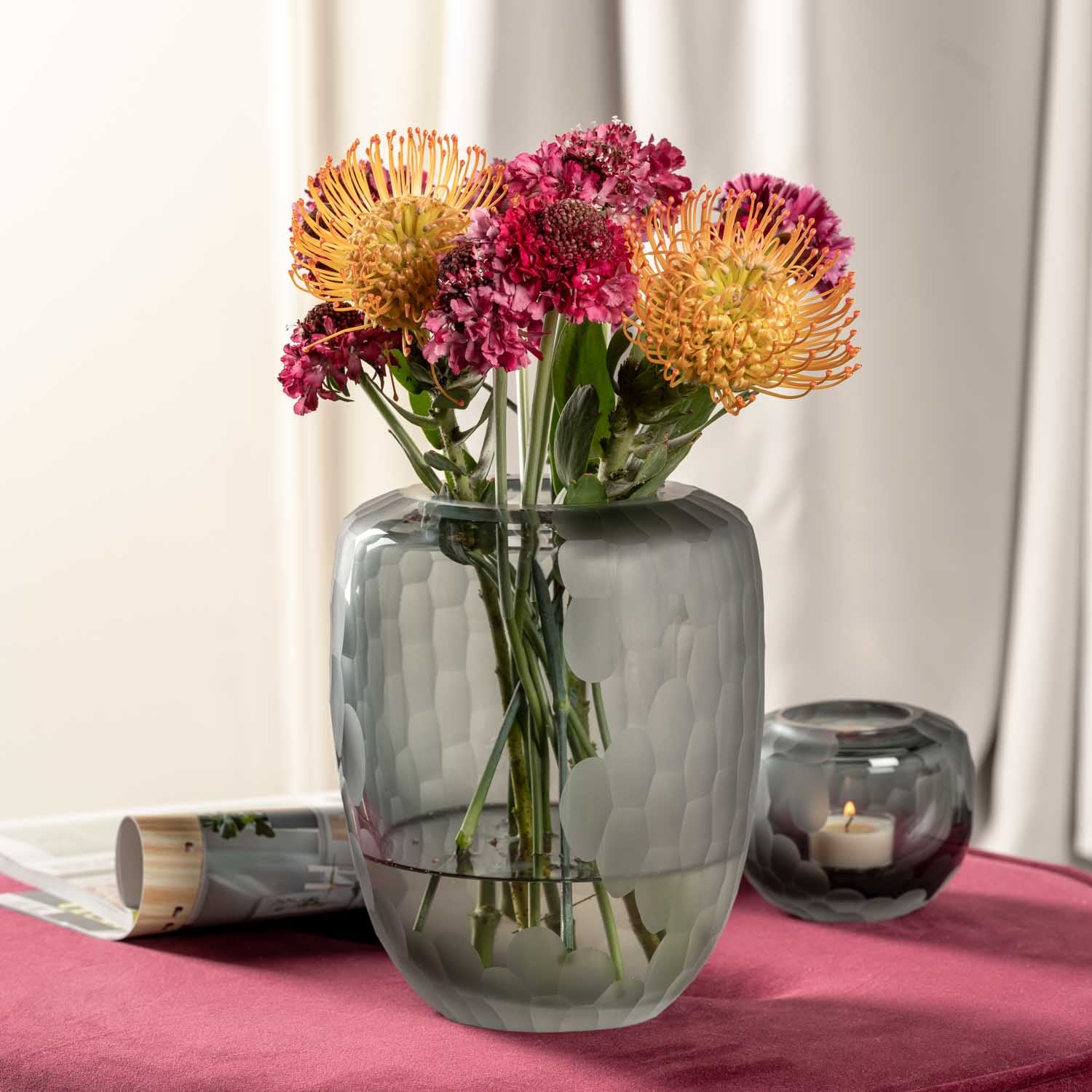 Vase BELLAGIO 22 cm anthrazit