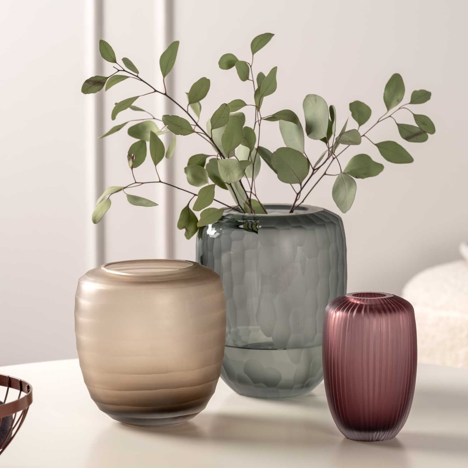 Vase BELLAGIO 22 cm anthrazit