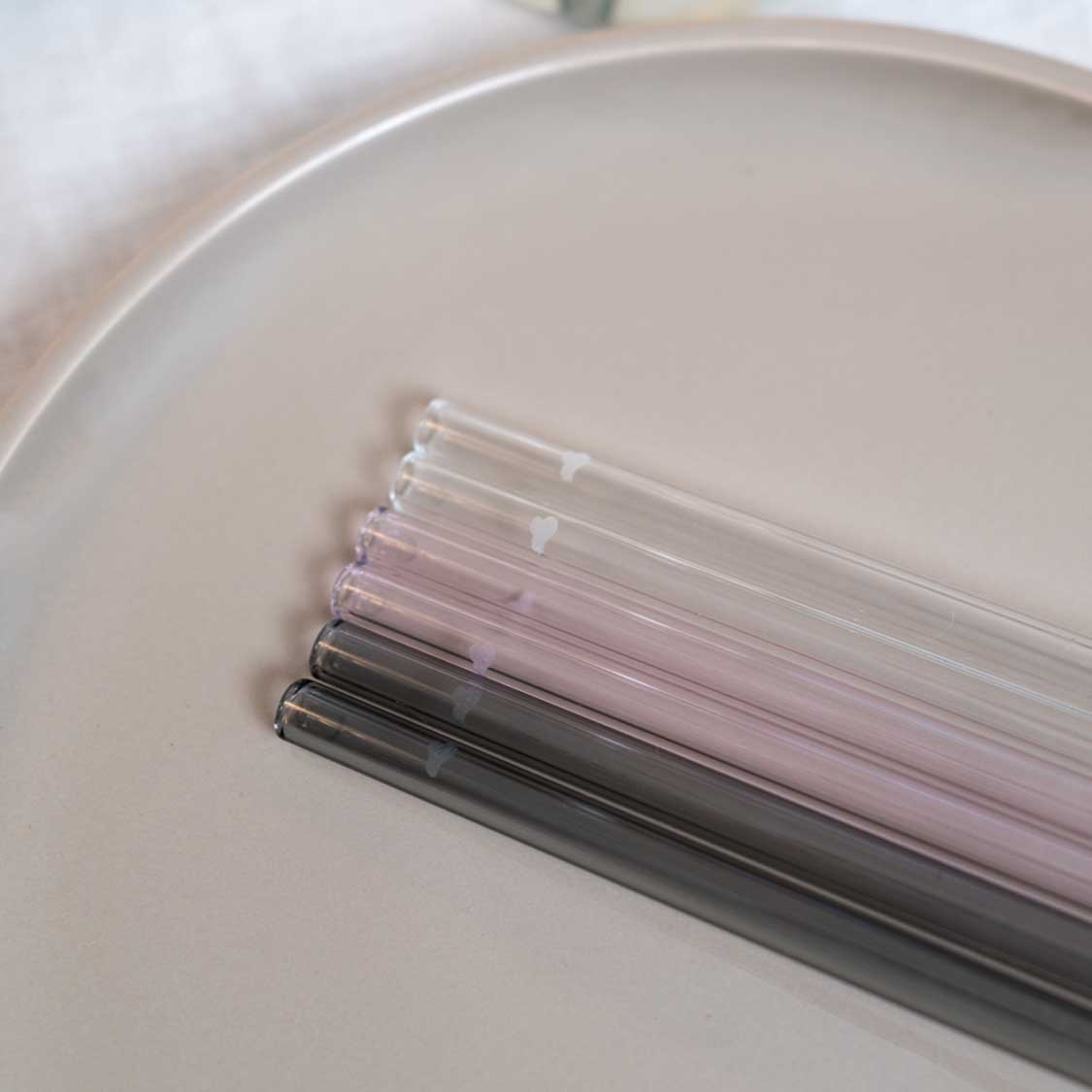 Glastrinkhalme SANO 18 cm 6er-Set + Reinigungsbürste