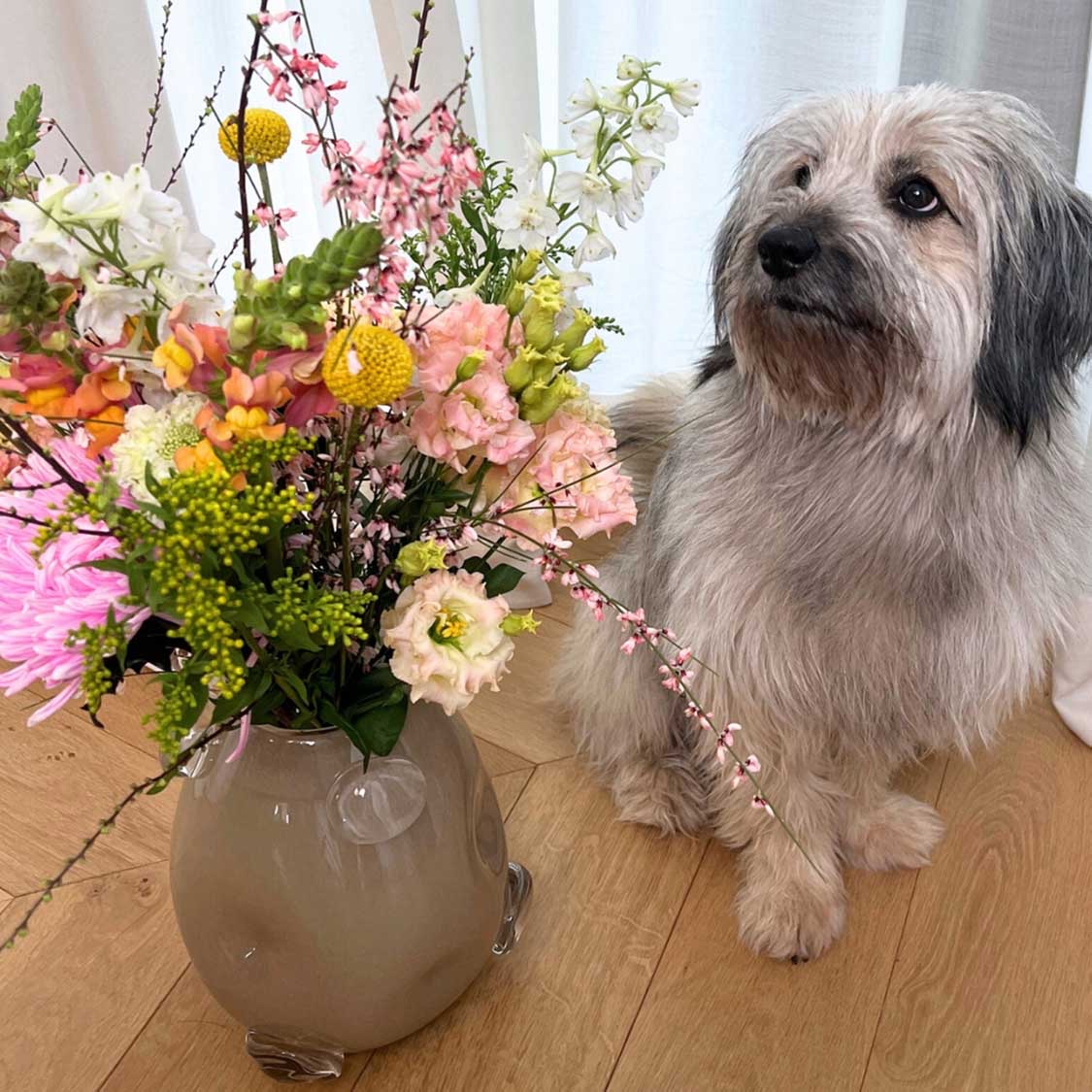 Vase HAZEL 25 cm beige