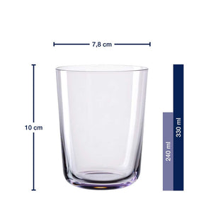 Trinkglas LEGGERO 330 ml lavanda 4er-Set