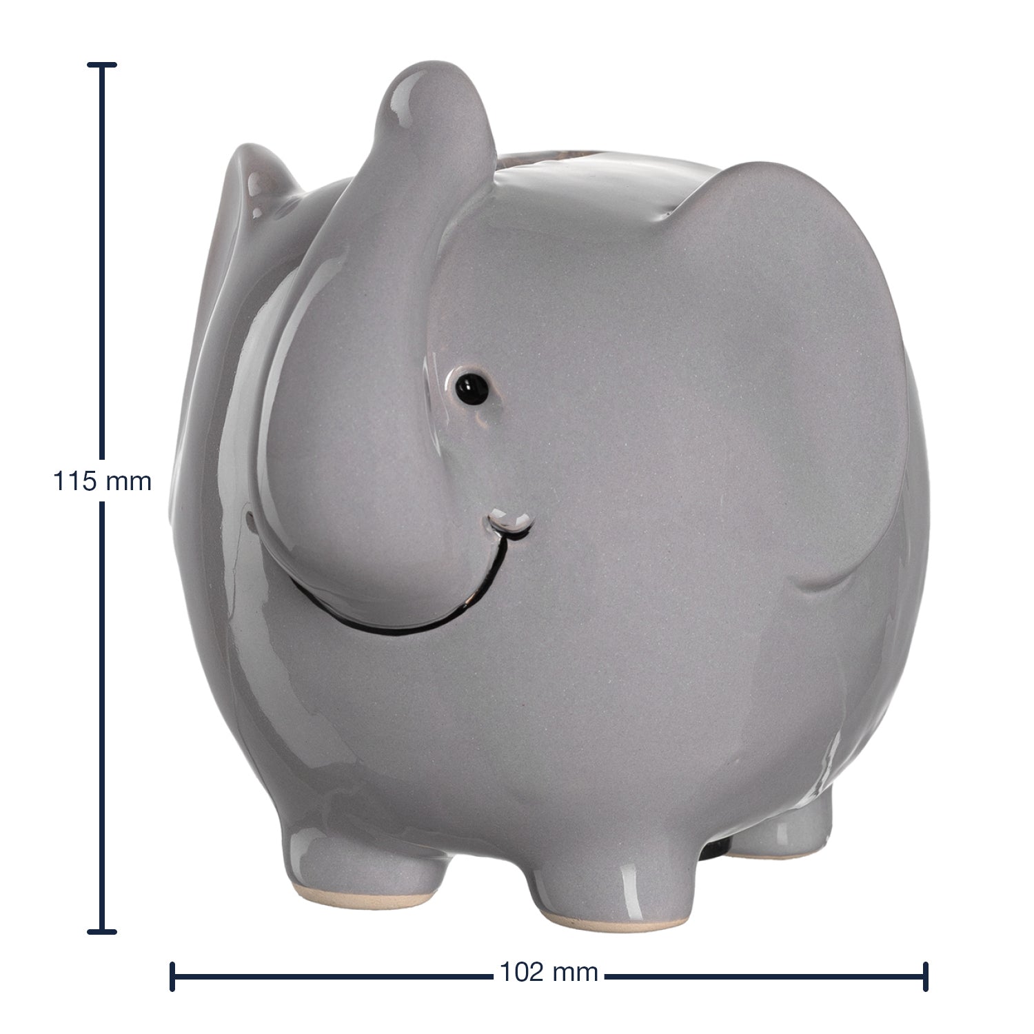 Spardose BAMBINI 12 cm grau Elefant