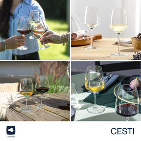 Rieslingglas CESTI 280 ml 6er-Set + Poliertuch