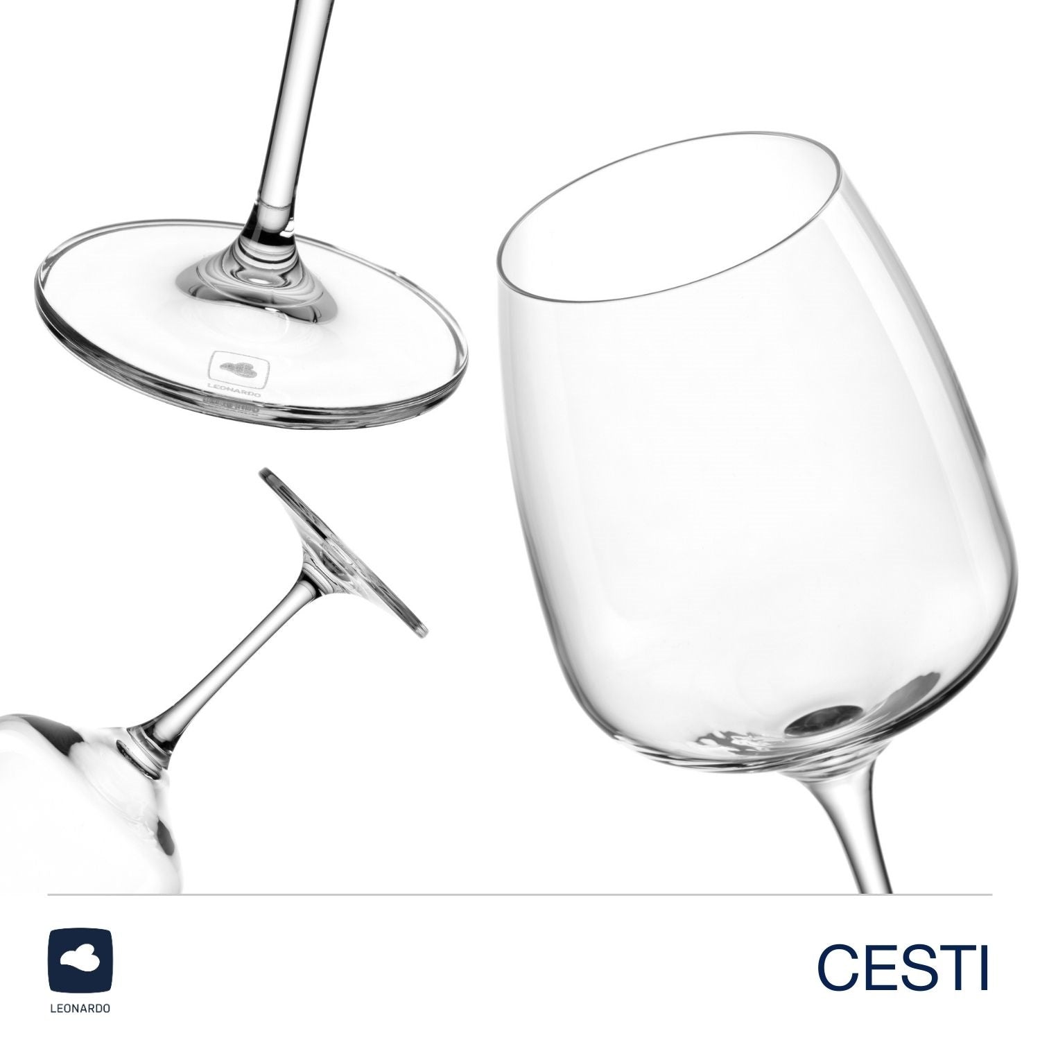 Weißweinglas CESTI 360 ml 6er-Set + Poliertuch