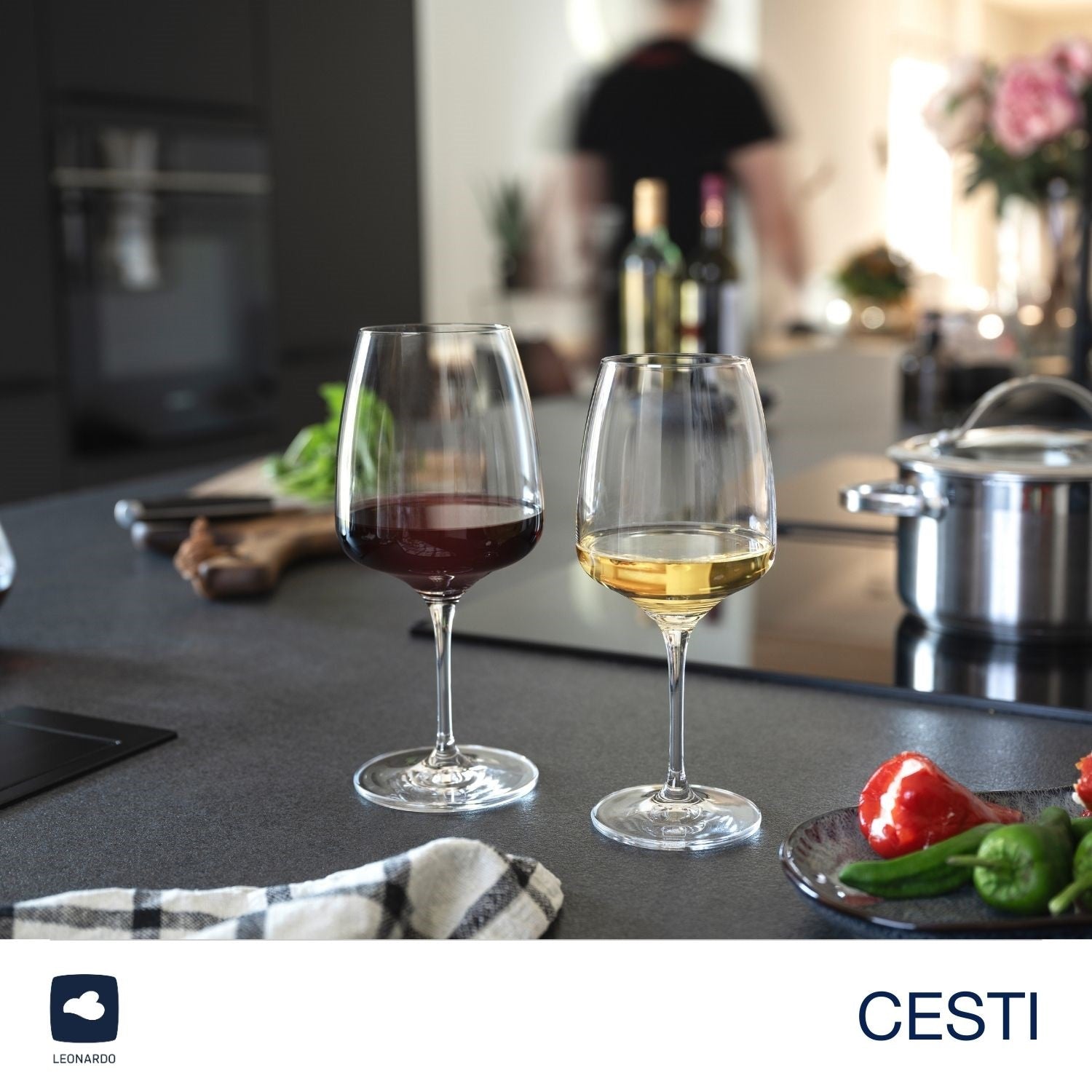 Weißweinglas CESTI 360 ml 6er-Set + Poliertuch