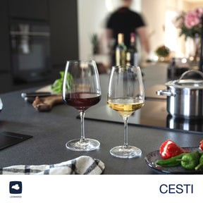 Weißweinglas CESTI 360 ml 6er-Set + Poliertuch