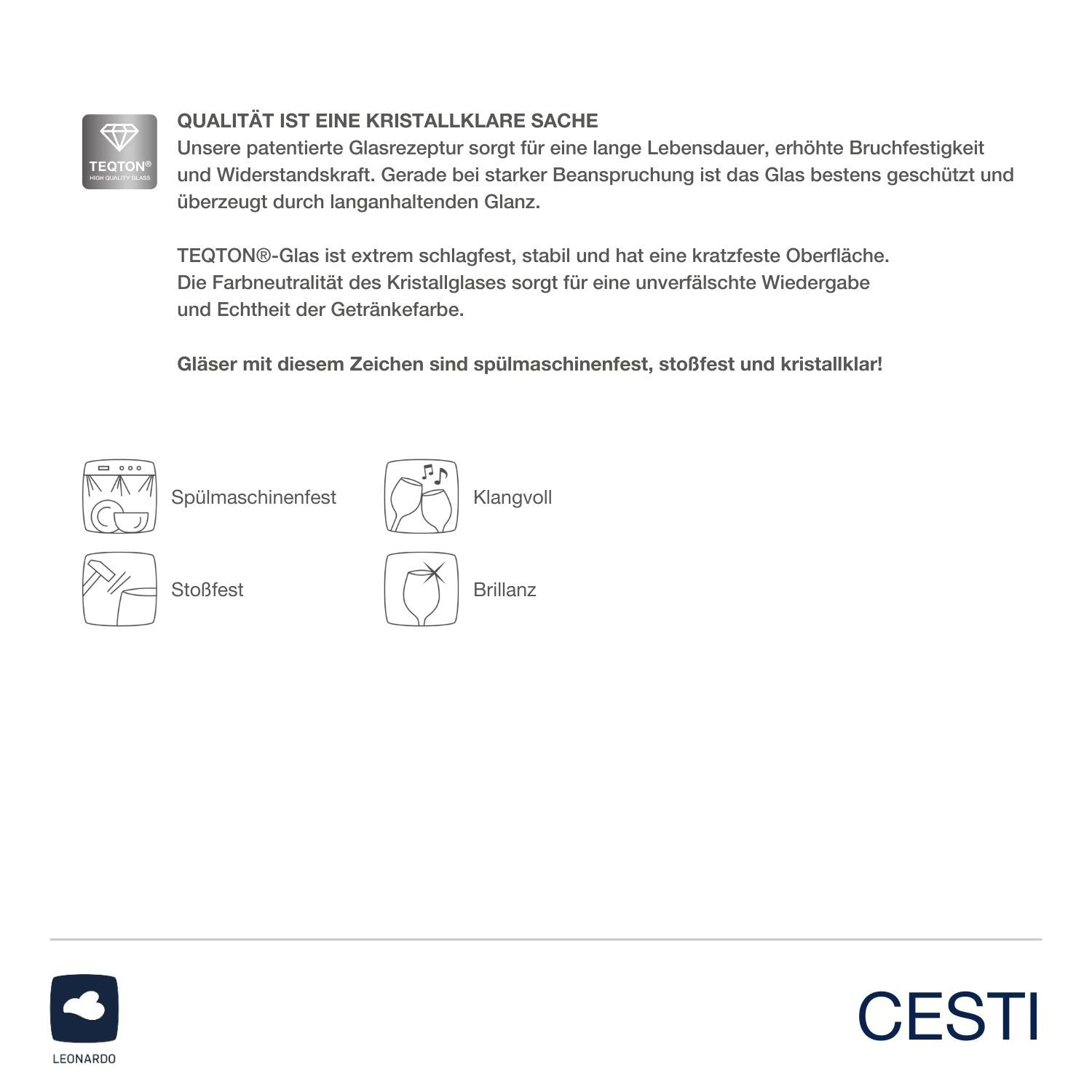 Weißweinglas CESTI 360 ml 6er-Set + Poliertuch