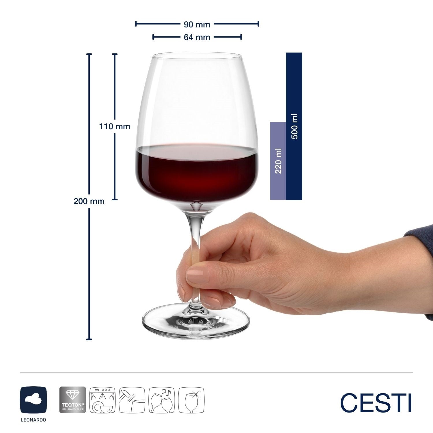 Weinset CESTI 3-teilig + Poliertuch