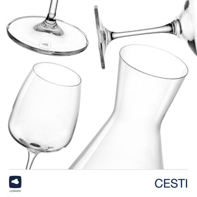 Weinset CESTI 3-teilig + Poliertuch