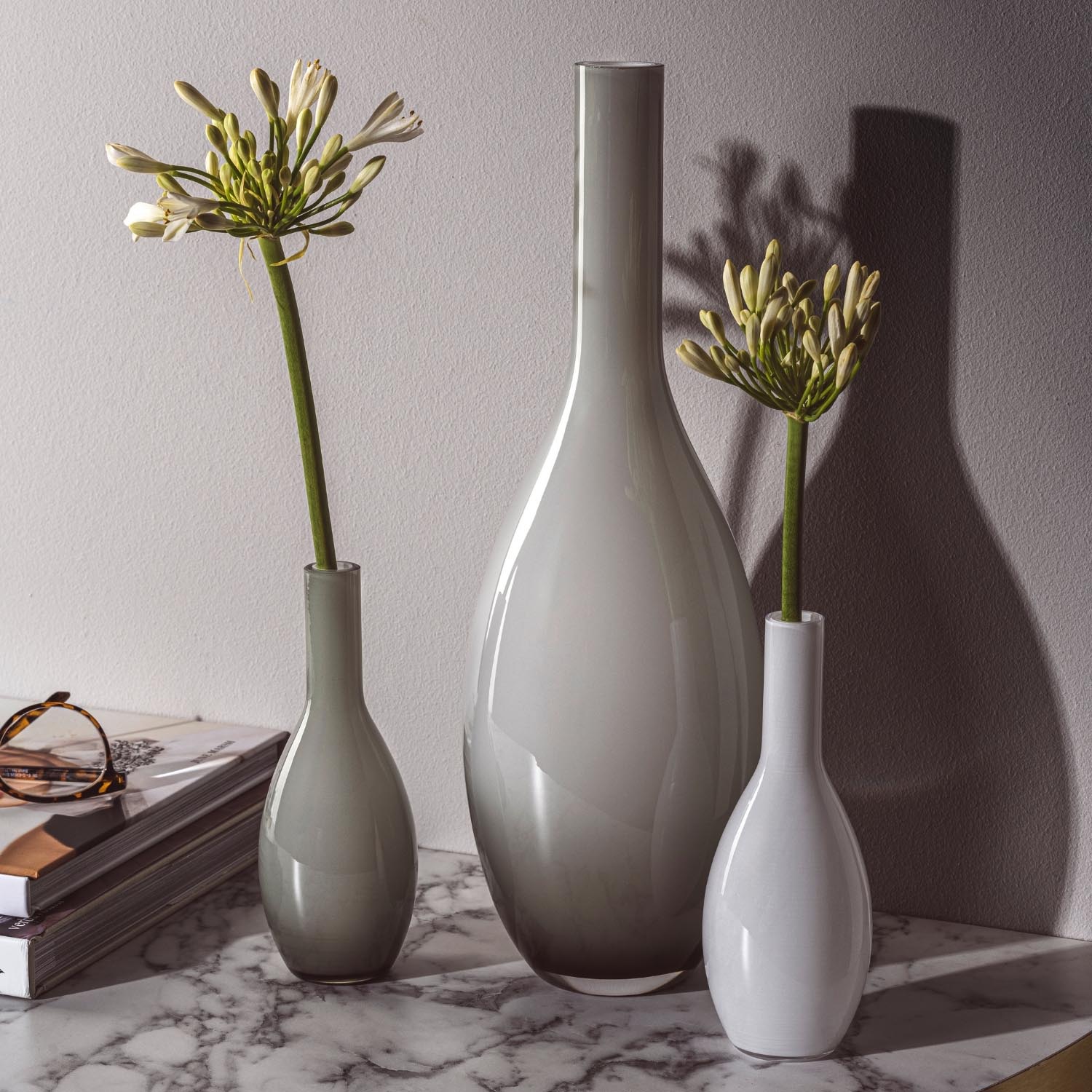 Vase BEAUTY 18 cm grau