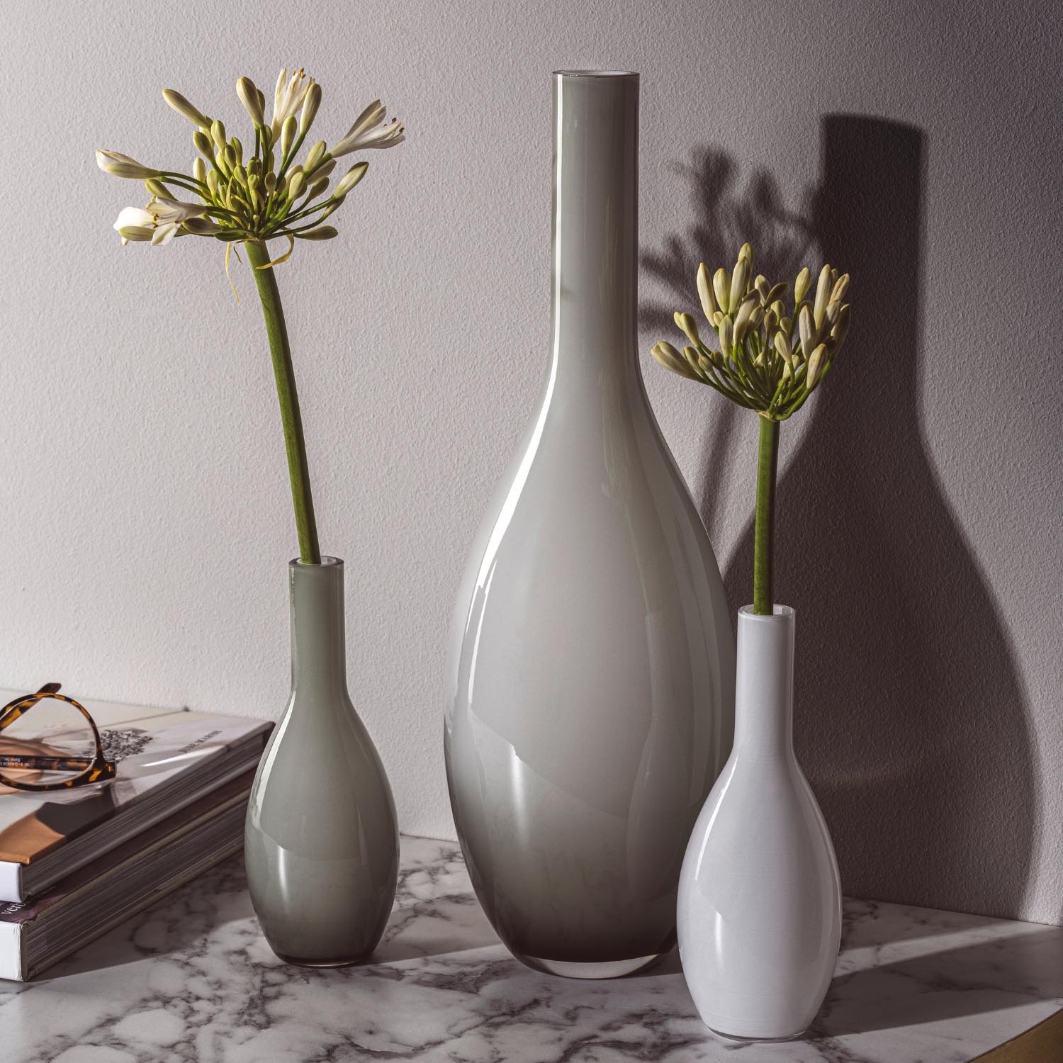 Vase BEAUTY 39 cm grau