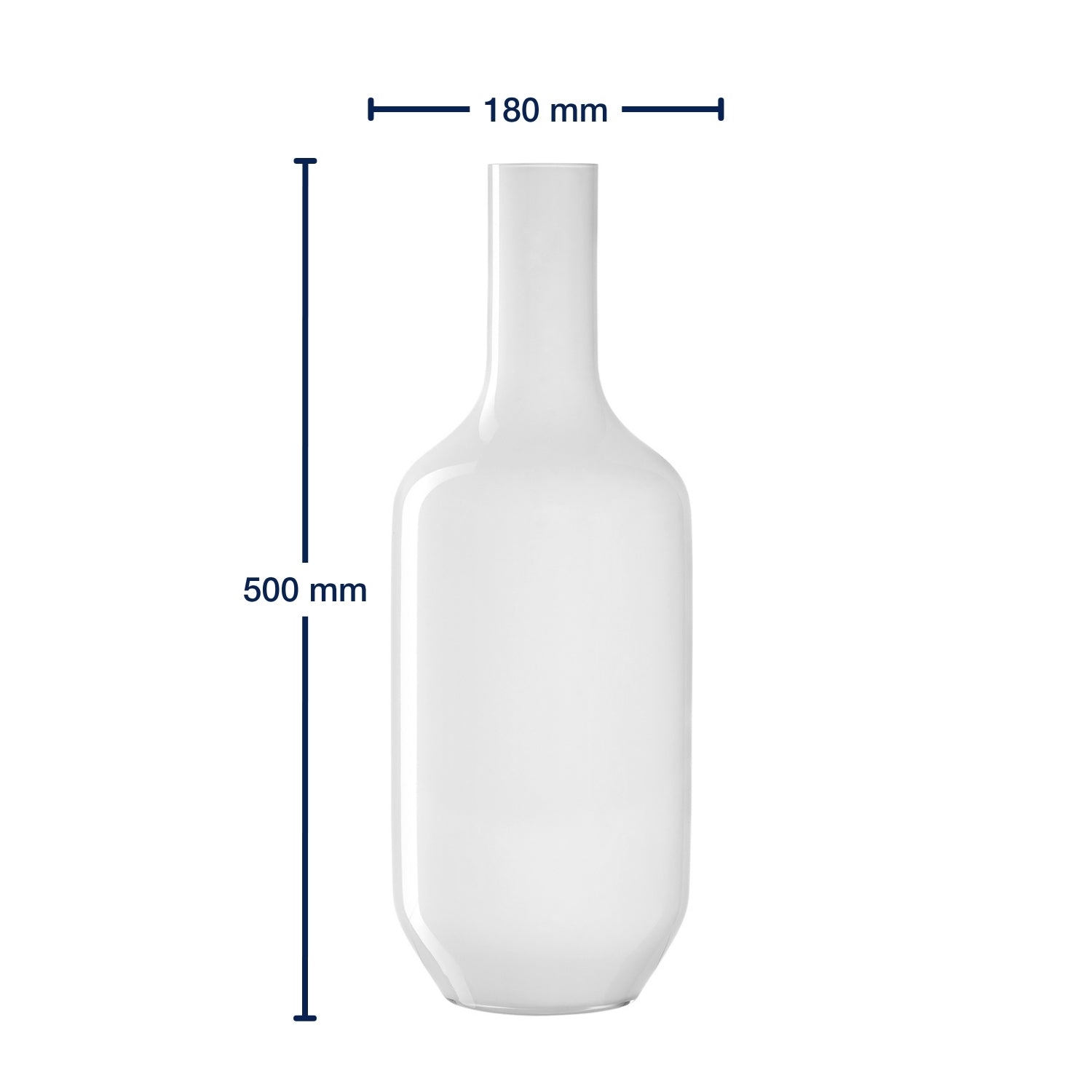 Vase MILANO 50 cm weiß