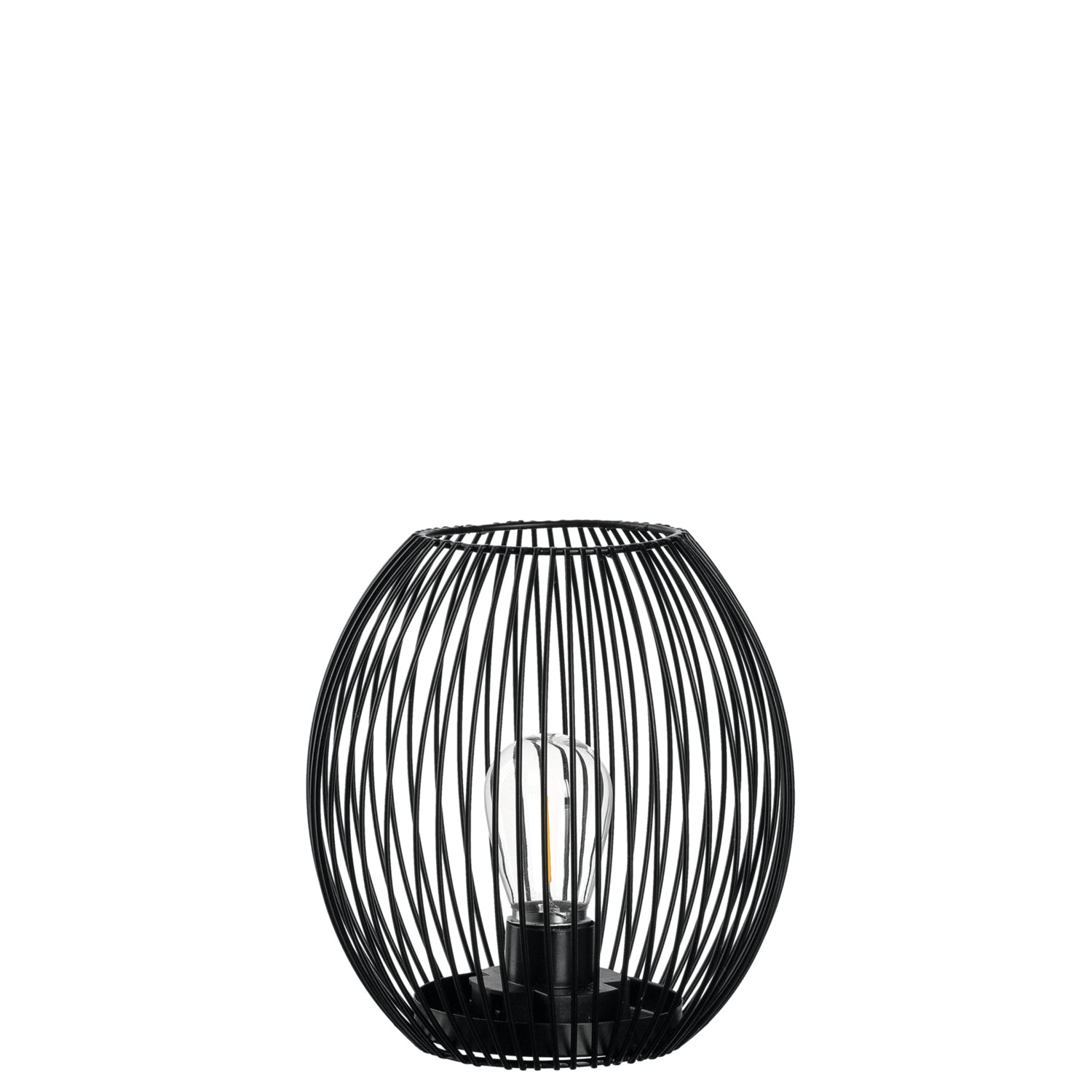 Laterne mit LED CASOLARE 18 cm schwarz