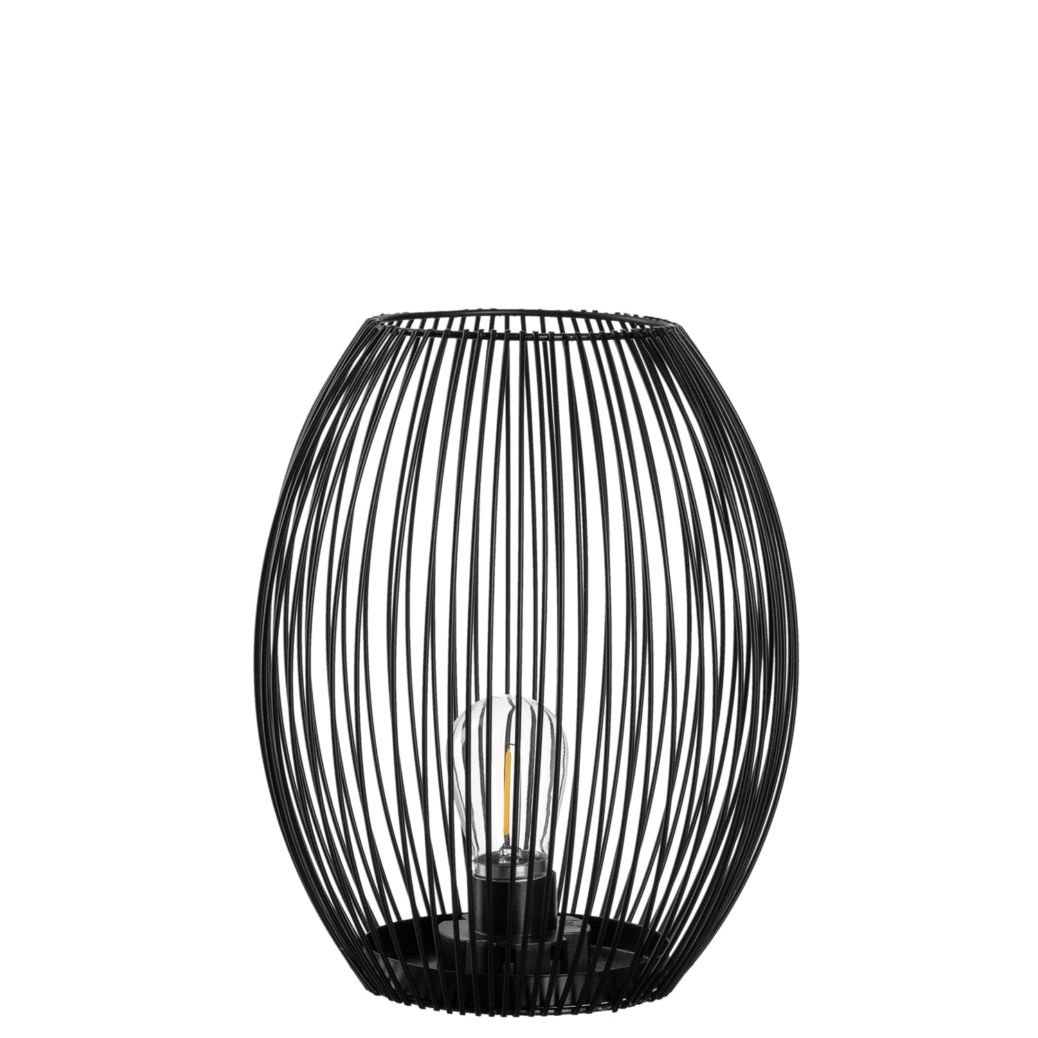 Laterne mit LED CASOLARE 24 cm schwarz