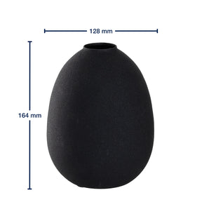 Vase CASOLARE 16 cm schwarz Metall
