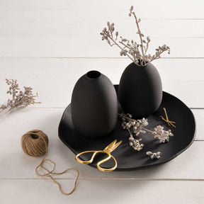 Vase CASOLARE 16 cm schwarz Metall
