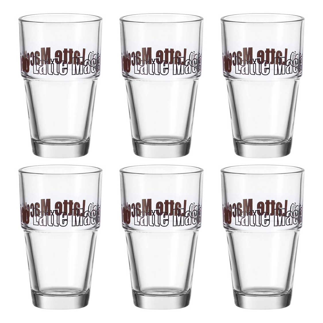 Becher SOLO 410ml braun Latte Macchiato 6er-Set