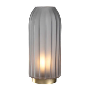 LED Lampe SILENZIO 28 cm grau satiniert