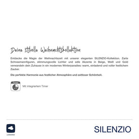 LED Lampe SILENZIO 28 cm grau satiniert