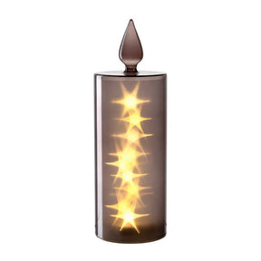 LED Kerze CAPANNA 27 cm grau