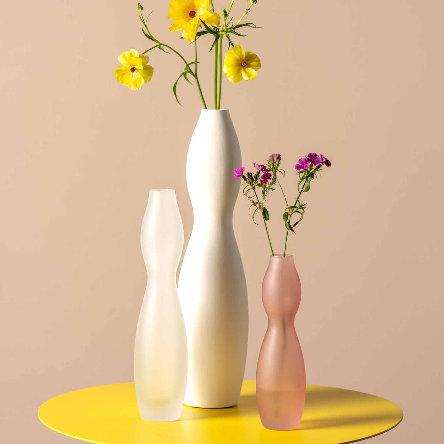 Vase VIVACE 25 cm satiniert rosé