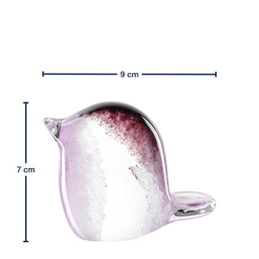 Glasvogel VIVACE 7 cm rosé/lila