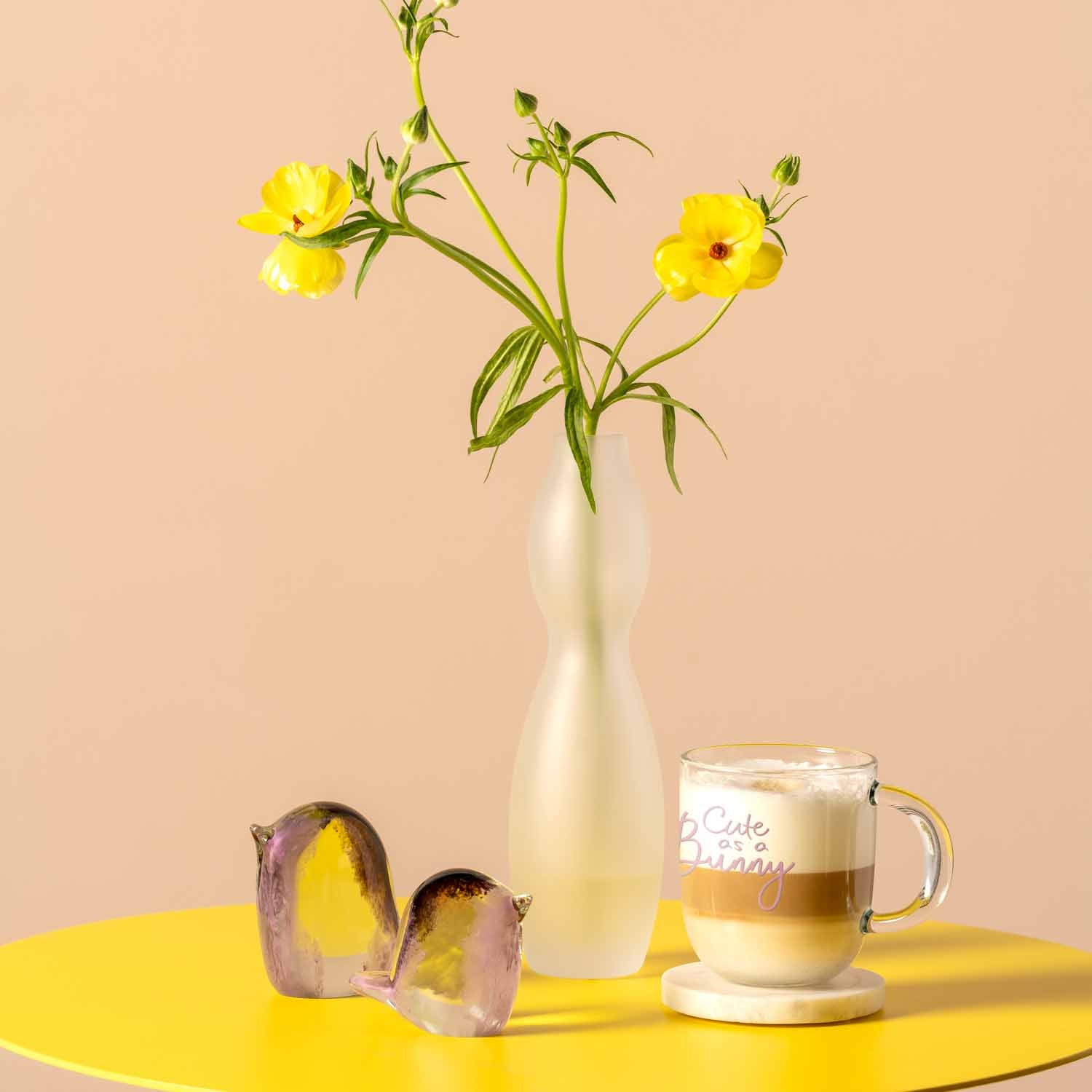 Glasvogel VIVACE 7 cm rosé/lila