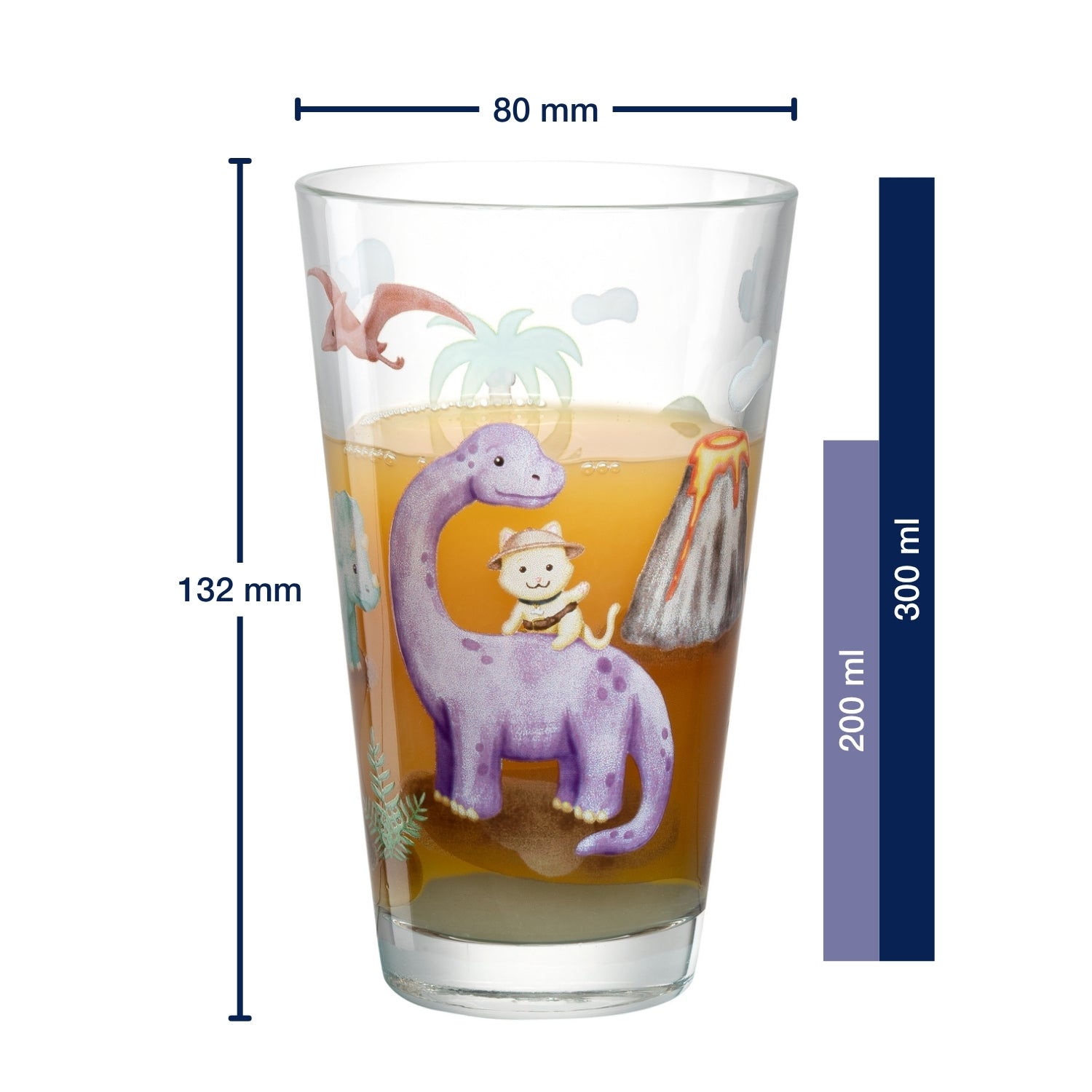 Trinkglas BAMBINI AVVENTURA 300ml Dino 6er-Set