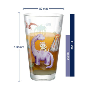 Trinkglas BAMBINI AVVENTURA 300ml Dino 6er-Set
