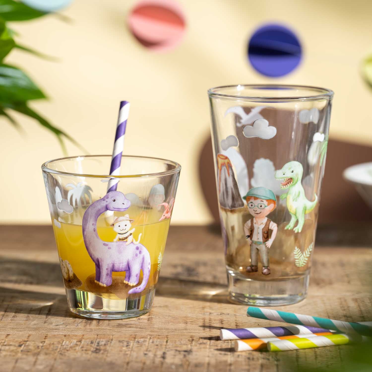 Trinkglas BAMBINI AVVENTURA 300ml Dino 6er-Set