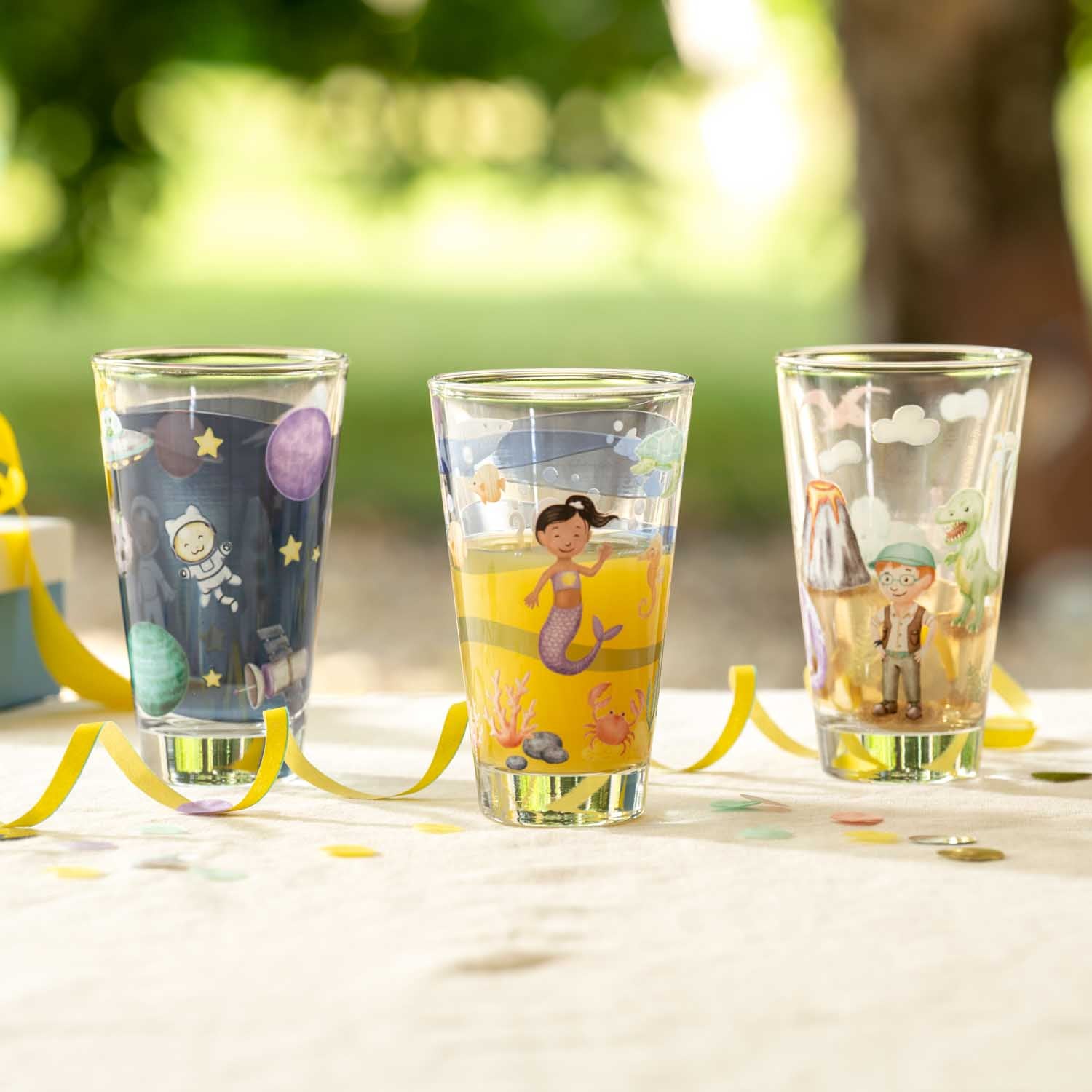 Trinkglas BAMBINI AVVENTURA 300ml Dino 6er-Set