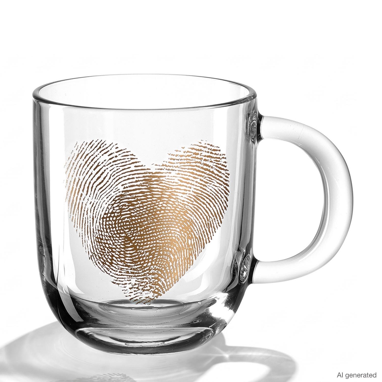 Tasse EMOZIONE 400 ml Fingerabdruck Herz