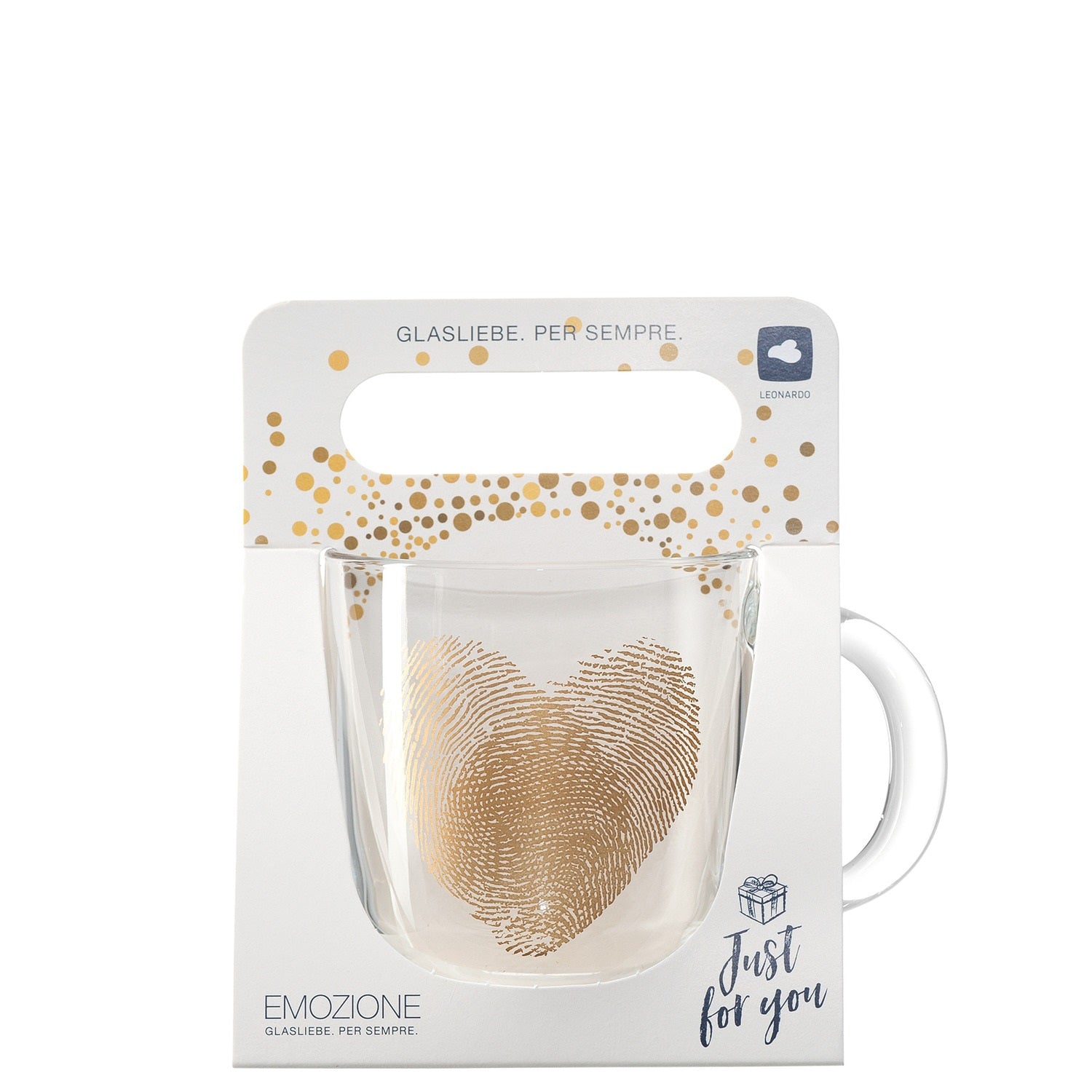 Tasse EMOZIONE 400 ml Fingerabdruck Herz