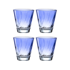 Trinkglas TWIST 215 ml blau 4er-Set