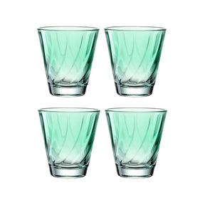 Trinkglas TWIST 215 ml grün 4er-Set
