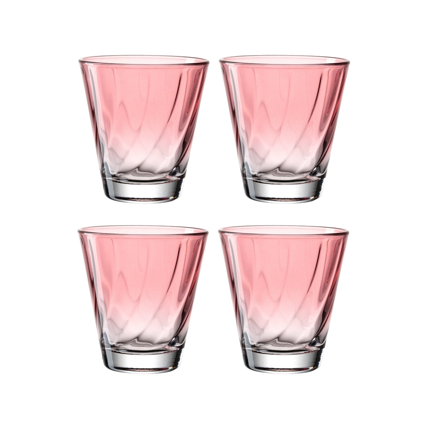 Trinkglas TWIST 215 ml rot 4er-Set