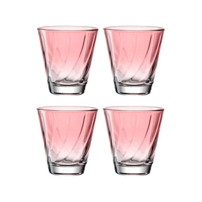 Trinkglas TWIST 215 ml rot 4er-Set