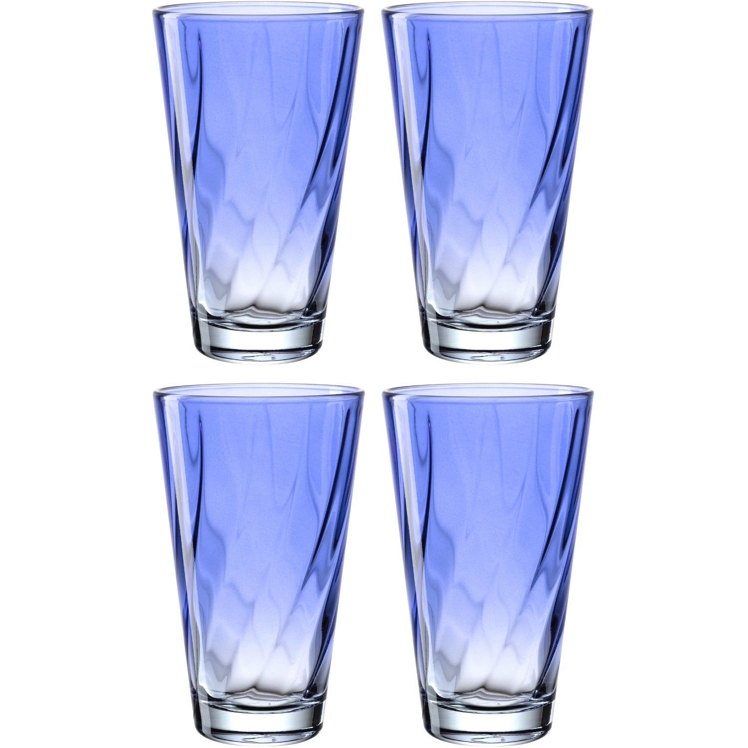 Trinkglas TWIST 300 ml blau 4er-Set