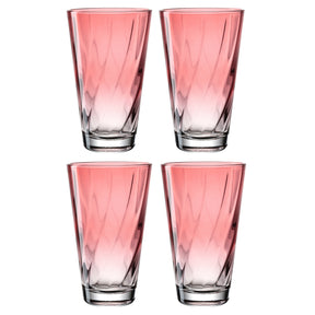 Trinkglas TWIST 300ml rot 4er-Set