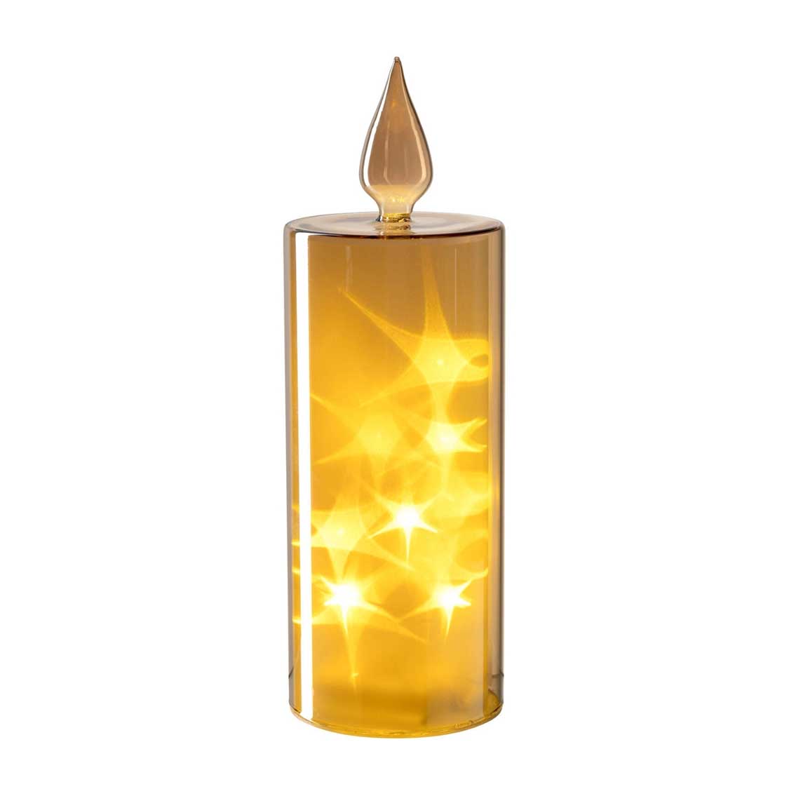 LED Kerze CAPANNA 27 cm gold