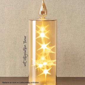 LED Kerze CAPANNA 27 cm gold