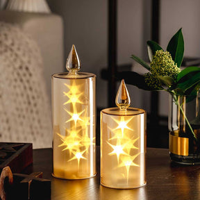 LED Kerze CAPANNA 27 cm gold