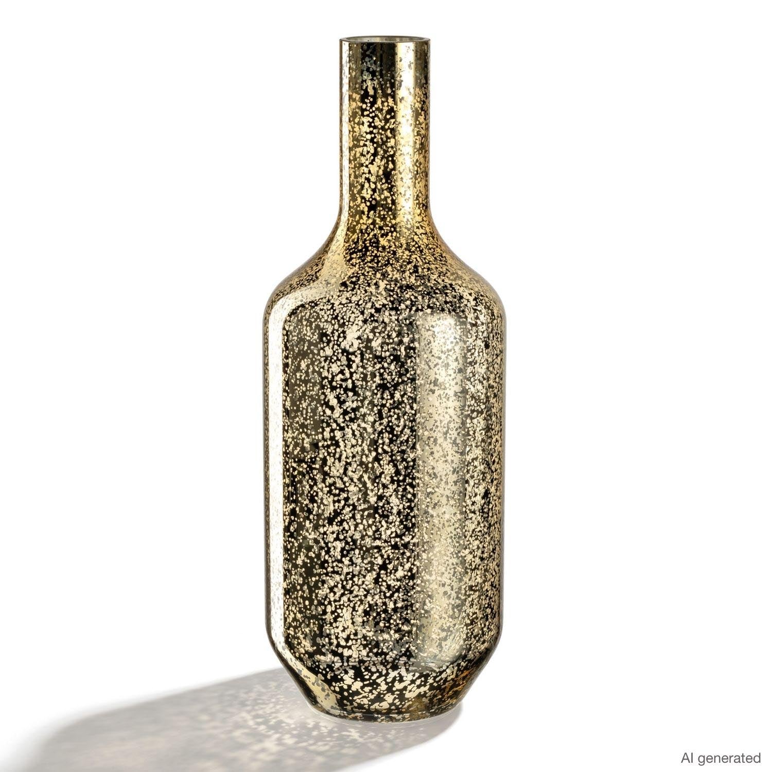 Vase MILANO mit goldener Sprenkelung vor weißem Hintergrund