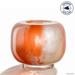 Vase CIPRIA DUE 11 cm orange/creme