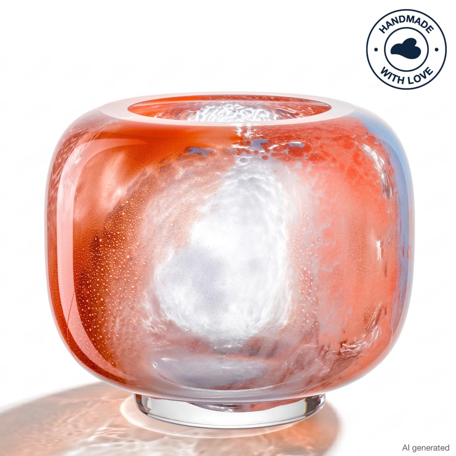 Vase CIPRIA DUE 20 cm orange/blau