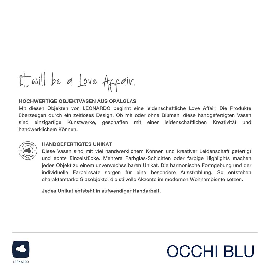 Vase OCCHI BLU 21 cm
