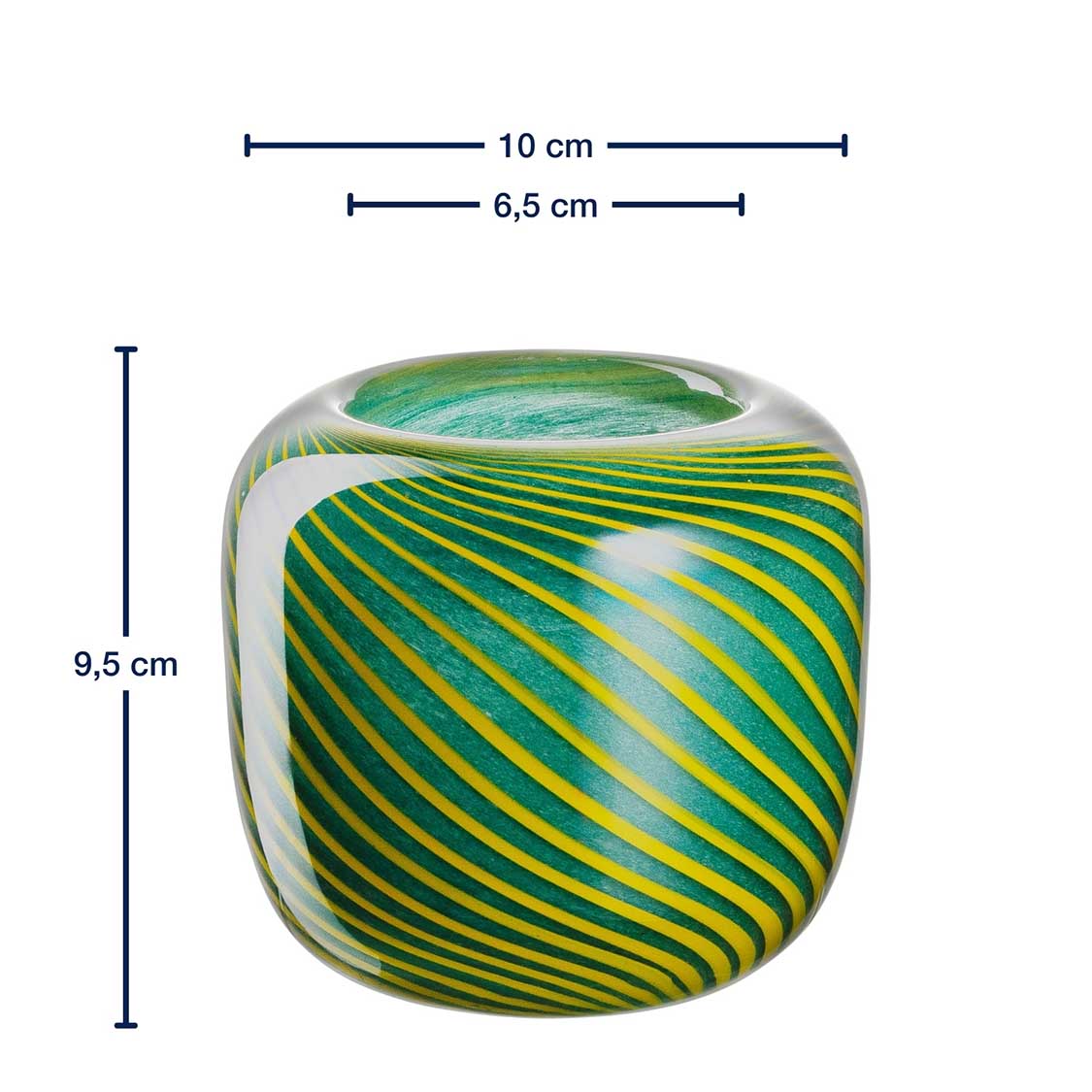 Vase FILO COLORI 10 cm grün