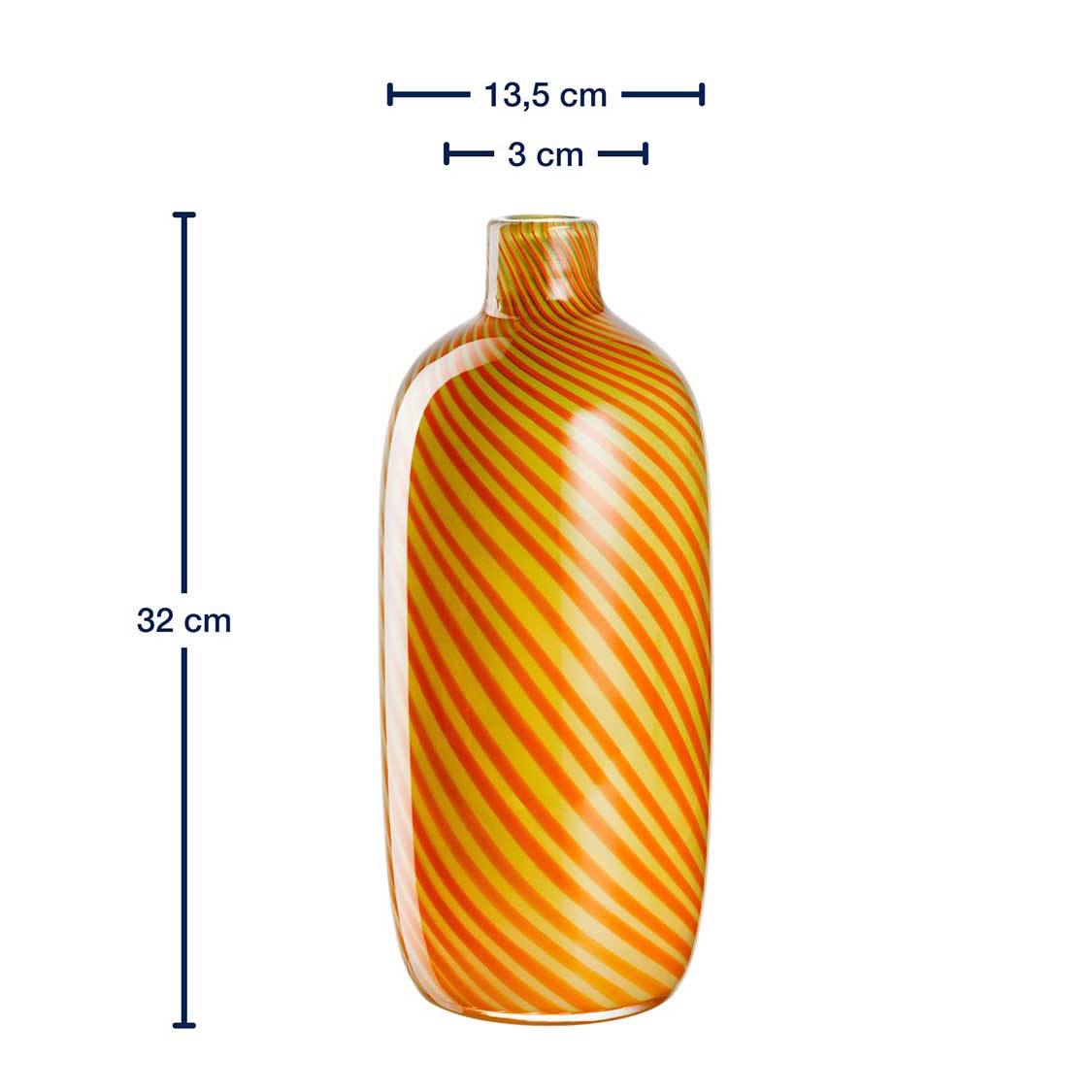 Vase FILO COLORI 32 cm gelb