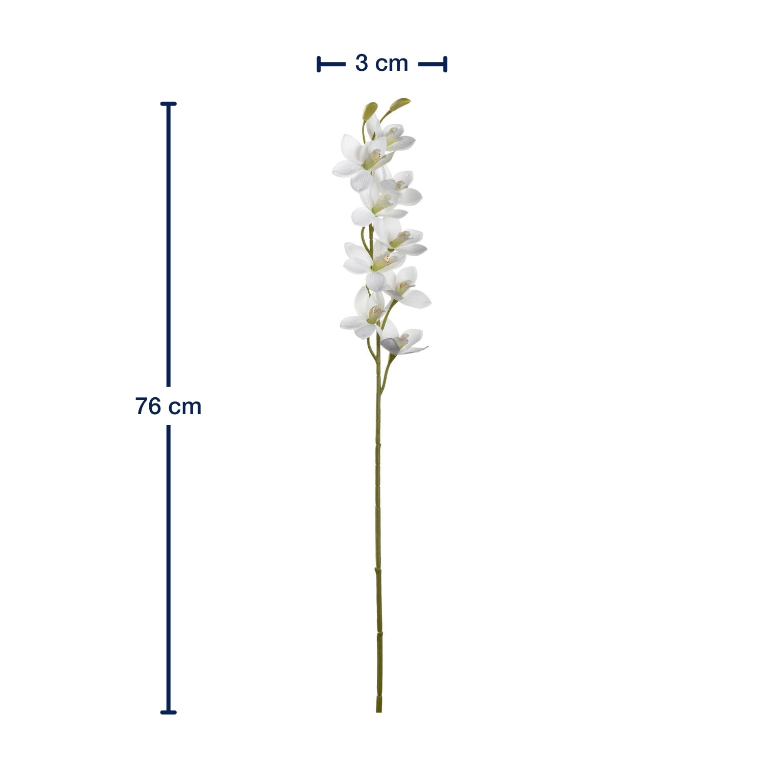 Orchidee FIORE 76 cm weiß