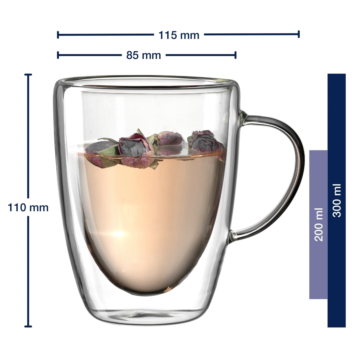 Doppelwandtasse DUO 300 ml 4er-Set